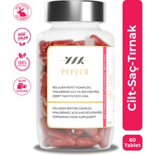 Pepech Kolajen Peptit Kompleks, Hyaluronik Asit ve Resveratrol Içeren Kapsül Takviye Edici Gıda