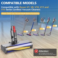 Dyson V7 V8 V10 V11 V15 Kablosuz Temizleyiciler Zemin Fırçası Başlığı Için Toz Algılama Işığına Sahip Motorhead Elektrikli Süpürge Ek Parçaları (Yurt Dışından)