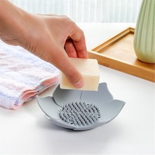 Omilife Sabunluk Lotus Tasarımlı Şık Sabunluk Katı Sabunluk Su Giderli Sabunluk