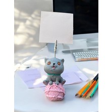 Perazayn Scottish Kedi Temalı Not Tutacağı Fotoğraf Tutacak Tutucu Ofis Seti Hediyelik