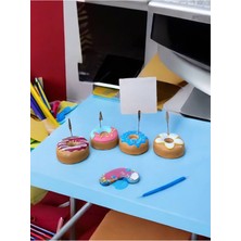 Perazayn Pasta Süsü Desenli Donut Model Temalı Fotoğraf Not Tutacak Seti Ofis Masası Not Tutacağı Hediyelik