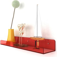 Trend Pleksi Transparan Bordo Duvar Raf (30 cm  x 10 cm )