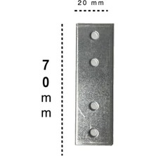 Düz Birleştirme Demiri 20*70 Düz Gönye Köşebent Mobilya Dolap Raf Sabitleme Aparatı Vida Set