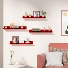 Trend Pleksi Transparan Bordo Duvar Raf (50 cm  x 10 cm )