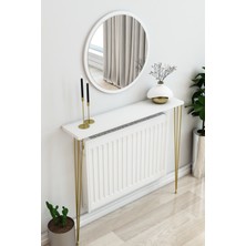 Talas Tozu Beyaz Raf Dresuar Gold Ayak 80 cm
