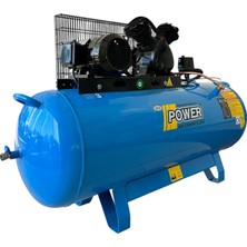 Power 200 Lt Döküm Kafalı Yağlı Pistonlu Kompresör 220 V Monofaze şehir elektriği, 3 Hp, 2 Piston, 8 Bar