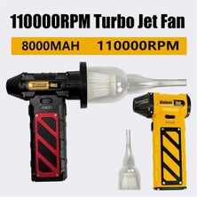 Alchemy El Tipi Mini Turbo Jet Fan 110000RPM Yüksek Güçlü Hava Üfleyici Saç Kurutma Makinesi Elektrikli Süpürge Toz Fırçasız Motor B (Yurt Dışından)