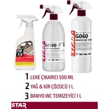Can Star 3'ü 1 Arada Güç: Leke Çıkarıcı, Yağ ve Kir Sökücü, Banyo & Wc Temizleyici