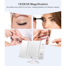 Urzuva Mk-14 Makyaj Aynası Işıklı Ledli Büyüteçli