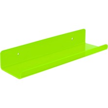 Trend Pleksi Transparan Neon Yeşil Duvar Raf (40 cm  x 10 cm )