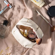 Mauro Home Makyaj Çantası Düzenleyici Seyahat Tipi Çanta Organizer Natural | Ekru