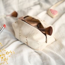 Mauro Home Makyaj Çantası Düzenleyici Seyahat Tipi Çanta Organizer Natural | Ekru