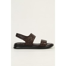Pierre Cardin Hakiki Deri Kahve Erkek Sandalet PC-7334
