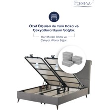 Formeya 6 Adet Büyük Boy Gri Yatak Baza Altı Çok Amaçlı Hurç 64 x 45 x 22 cm