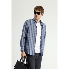 Uzun Kol Regular Fit Ekose Pamuklu Kolay Ütülenebilir Gömlek