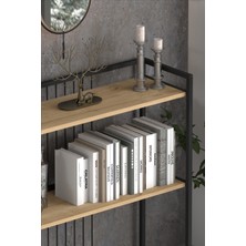 L'occi Concept Ludlow 2 Raflı Metal Dresuar Lü x  Dresuar Kitaplık Hol Antre Salon LU06-SM
