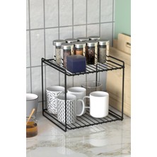 L'occi Concept Ludlow 2 Raflı Mutfak Rafı Tabak Rafı Banyo Rafı Mutfak Düzenleyici Banyo Düzenleyici Organizer LU03-M