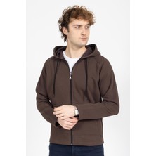 Vs Unisex Reglan Tam Fermuarlı Sweat 23K 041 Kahve