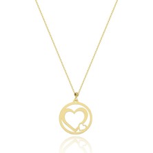 İryum 14 Ayar Altın Kalbimdeki Siz Kolye