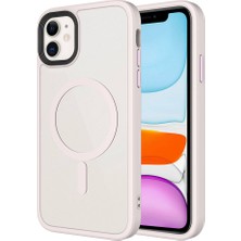 MobaxAksesuar Apple iPhone 11 Kılıf Arkası Mat Kenar Korumalı Magsafe Kapak Flet