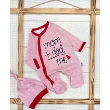 Murat Baby  Mom+Dad Me Baskılı Pamuklu Mevsimlik Tulum