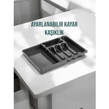 Çekmece Içi Kaşıklık Ayarlanabilir Kayar Kızaklı Organizer