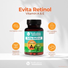 Wellvalens Evita Retinol A ve E Kapsülleri - Cilt ve Antioksidan Desteği