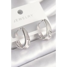 Sinerji Shop Pirinç Gümüş Renk Halka Model Kadın Küpe - TJ-BKP8688