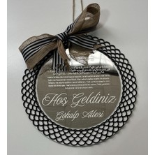 Kapı Süsü - Kişiye Özel Ahşap ve Pleksi Kapı Süsü - Ayetel Kürsi, Besmele ve Hoş Geldiniz Yazılı