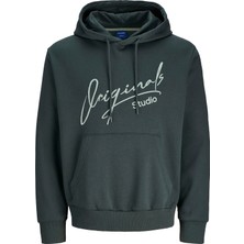 Jack & Jones Originals Jorsignature Pamuklu Relaxed Fit Kapüşonlu Baskılı Sweat Erkek Sweat 12281990