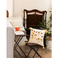FELLUCİTEXTİLE Felluci Textile Punch Nakışlı Kırlent Polen 43 x 43 2 Adet