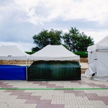 120 gr Beyaz Branda – Kenarları Halkalı – Balkon Brandası – Kar ve Su Geçirmez - 10 Metre x 40 Metre