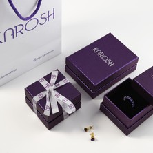 Karosh Sarı Zirconia Taşlı Küçük Baget Küpe