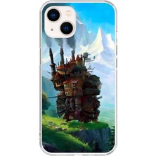 Dali Design Apple iPhone 14 Uyumlu Şeffaf Kılıf Howls Moving Castle Tasarımlı 1