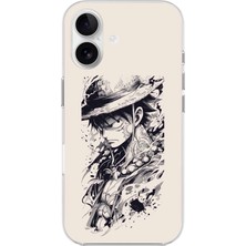 Dali Design Apple iPhone 16 Plus Uyumlu Şeffaf Kılıf One Piece Tasarımlı 1