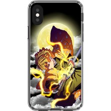 Dali Design Apple iPhone x Uyumlu Şeffaf Kılıf Demon Slayer Tasarımlı 2