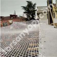Inşaat Güvenlik Ağı – 5 cm Göz – 6 mm Ip – Güvenlik Filesi – Inşaat Filesi - 1.5 Metre x 5 Metre