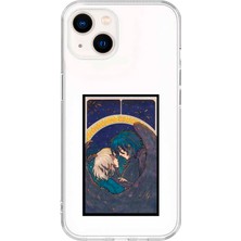 Dali Design Apple iPhone 13 Mini Uyumlu Şeffaf Kılıf Howls Moving Castle Tasarımlı 3