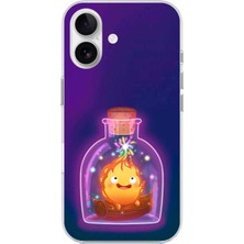 Dali Design Apple iPhone 16 Uyumlu Şeffaf Kılıf Howls Moving Castle Tasarımlı 2