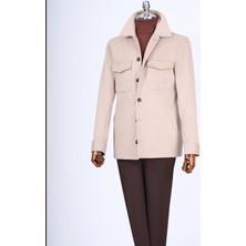 Terzi Adem Altun İtalyan stil slim fit spor mont erkek vizon T13476