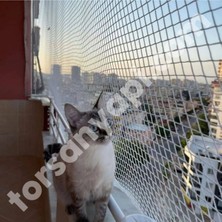 Kedi Filesi – 4 cm – 2.5 mm Ip – Kedi Ağı – Kare Desen - 1.5 mt x 5 mt