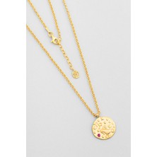 Oğlak Burcu 18 Ayar Sarı Altın Kaplama 45 cm  Gümüş Kolye