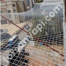 Torsan İnşaat Güvenlik Filesi – 10 cm Göz – 6 mm İp – Balkon Filesi – İnşaat Filesi - 1.5 Metre x 10 Metre