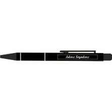 Yeşil Touch Pen Metal Kişiye Özel Mavi Yazan Tükenmez Kalem