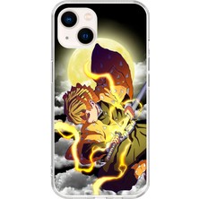 Dali Design Apple iPhone 13 Uyumlu Şeffaf Kılıf Demon Slayer Tasarımlı 2