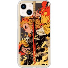 Dali Design Apple iPhone 13 Uyumlu Şeffaf Kılıf Demon Slayer Tasarımlı 3