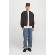 Jack & Jones Erkek Jjzack Bomber Ceket 12269097 Siyah