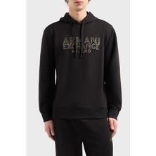 Armani Exchange Regular Fit Kapüşonlu Efektli Logo Baskılı Sweat Erkek Sweat XM000332 AF12269 UC001