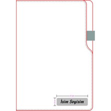 Siyah Kanguru Cepli Kumaş Kişiye Özel Çizgili Düz Defter