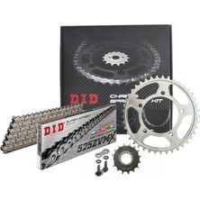 Dıd Triumph Thruxton 1200R Zincir Dişli Seti (2016-2017) Zvmx Zincir (Çelik Renk)